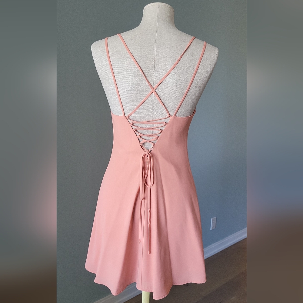 Peach Mini with Laceup back - Picture 2 of 3